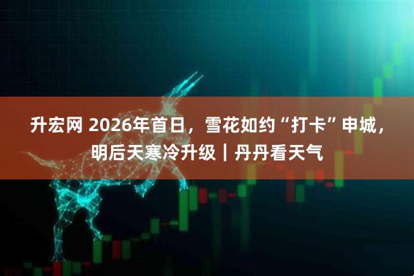 升宏网 2026年首日，雪花如约“打卡”申城，明后天寒冷升级｜丹丹看天气